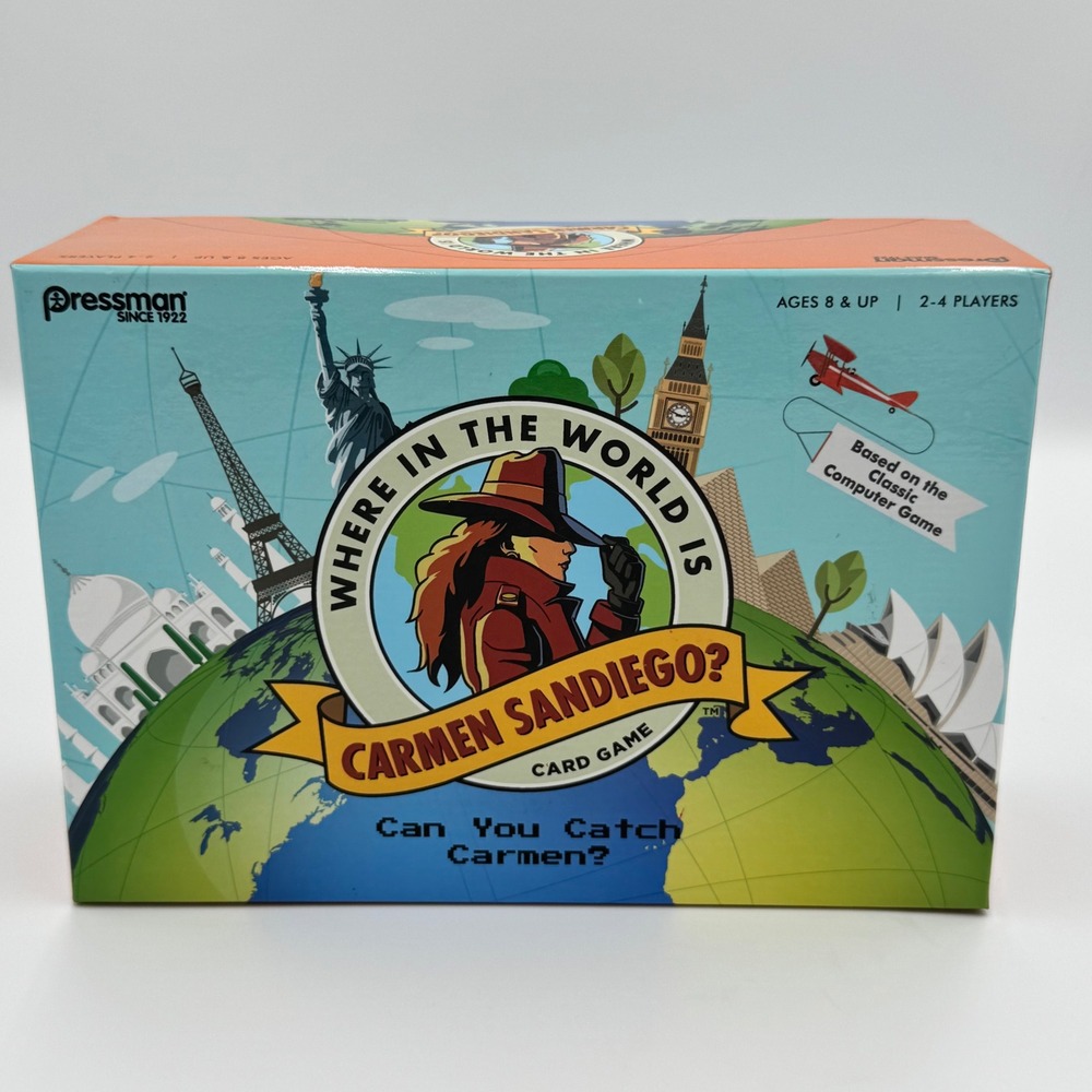 Pressman Where in the World Is Carmen Sandiego Complete Card Game 1993